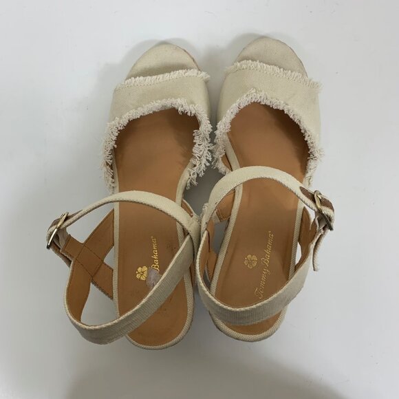 Tommy Bahama Savina Cream EspadrilleWedge Sandals - Size 9.5 - Picture 3 of 7